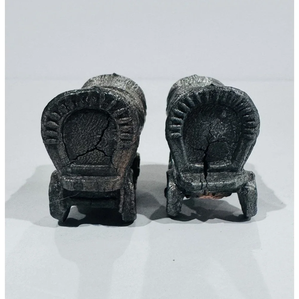 Vintage Stage Coach Covered‎ Wagon Salt & Pepper Shaker Set Bronze Covered